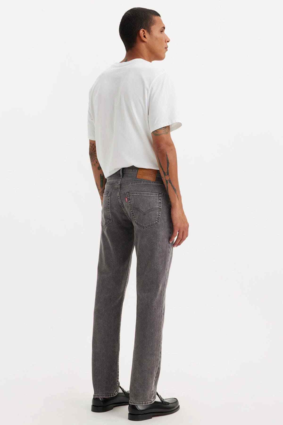 Levi's grey denim jeans, back view with yoke and back pockets