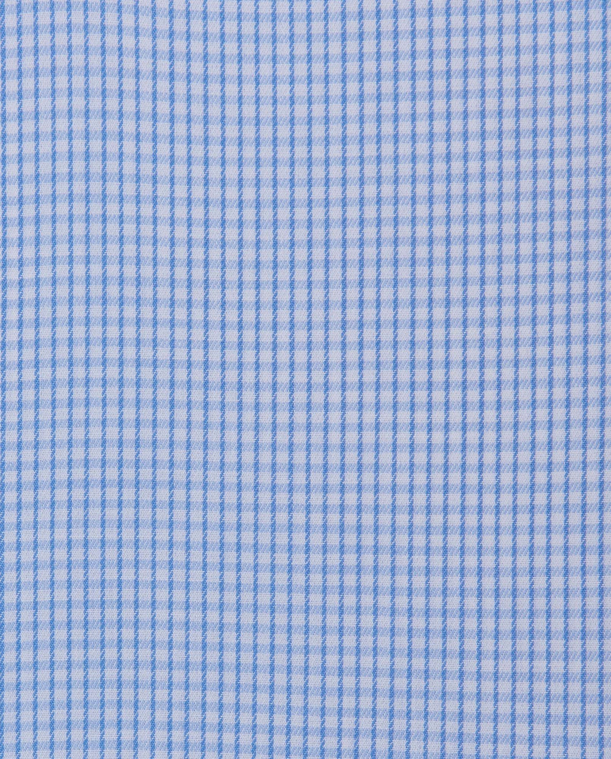 Light blue micro-check dress shirt fabric close-up