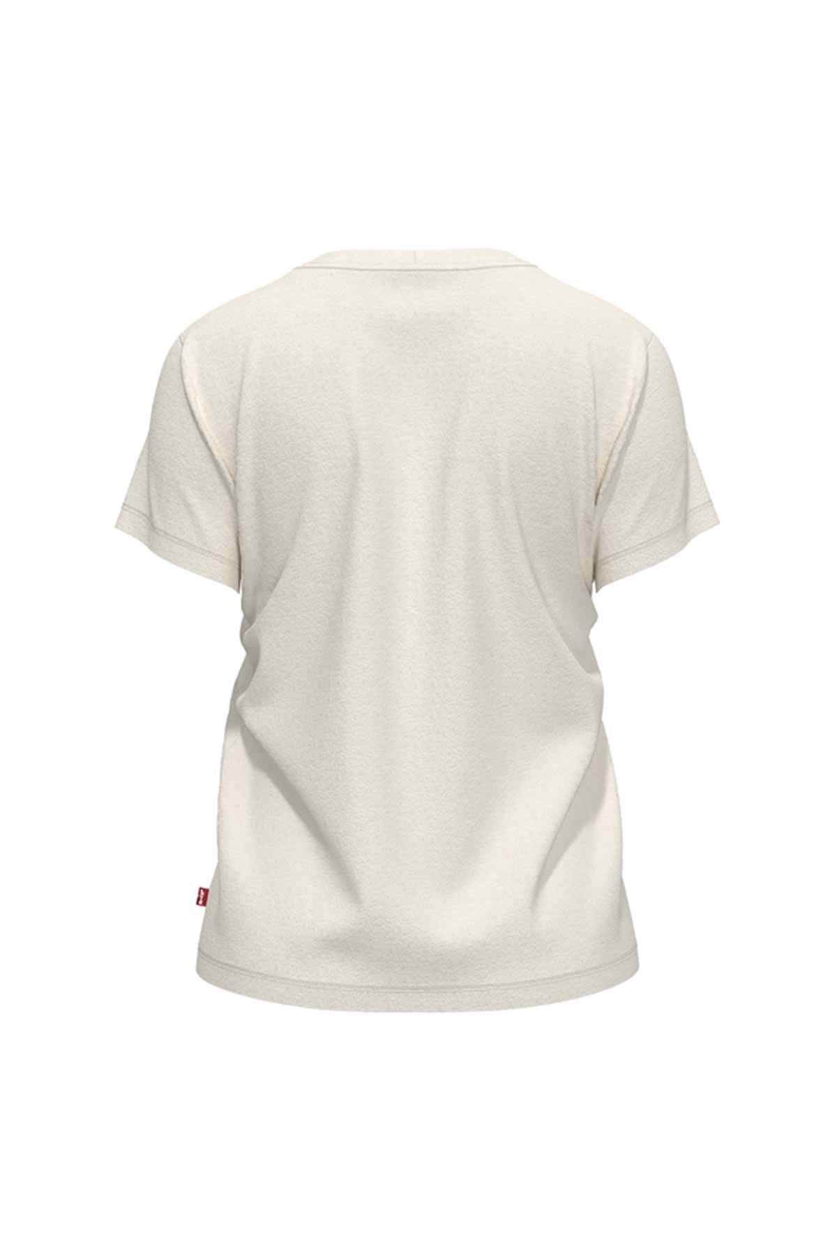Levi's short-sleeve crewneck T-shirt, off-white back view with small side logo tab