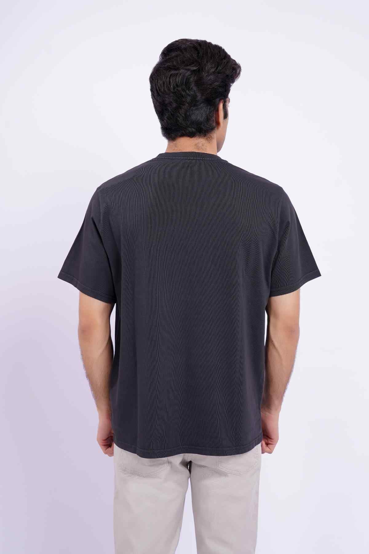 Levi's black crewneck T-shirt, back view with no visible front logo