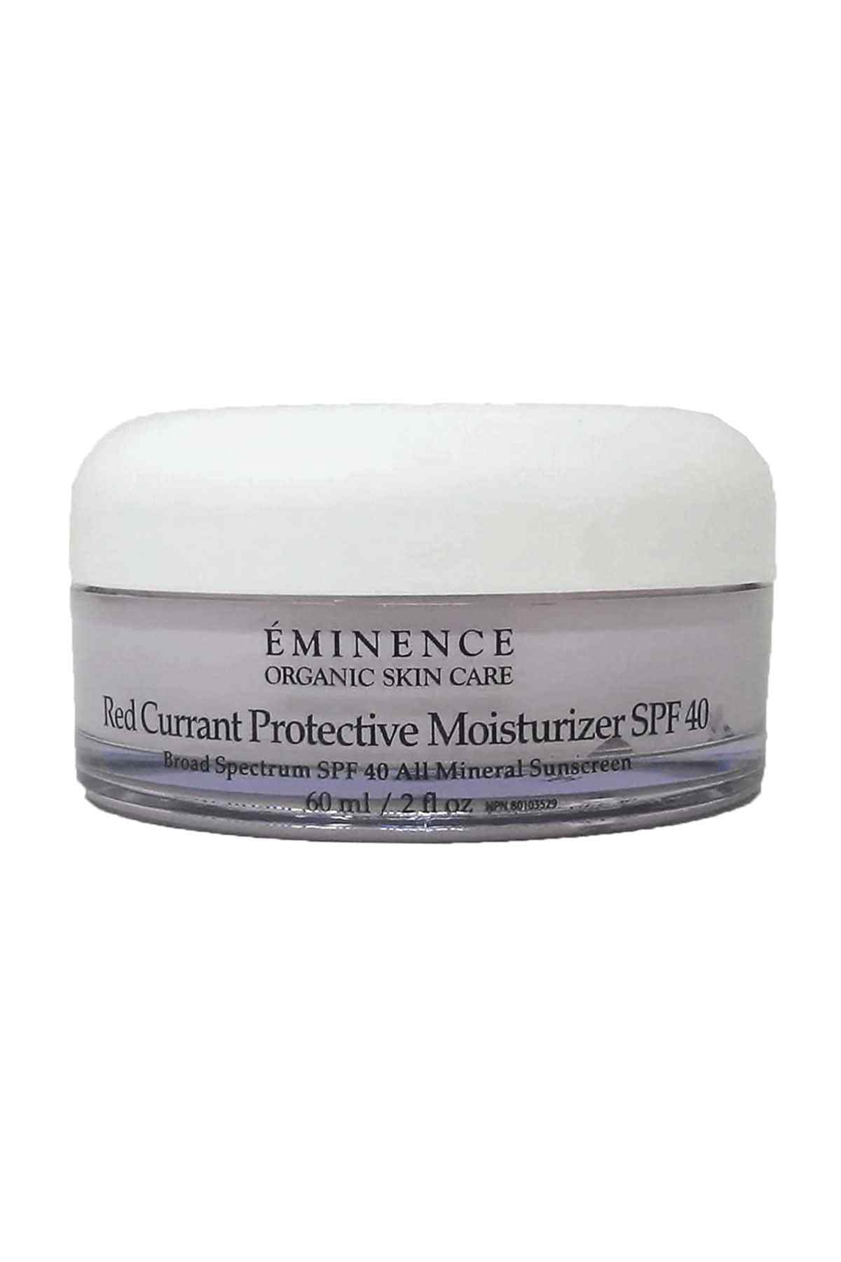 Eminence Red Currant Protective Moisturizer SPF 40 in white cream jar