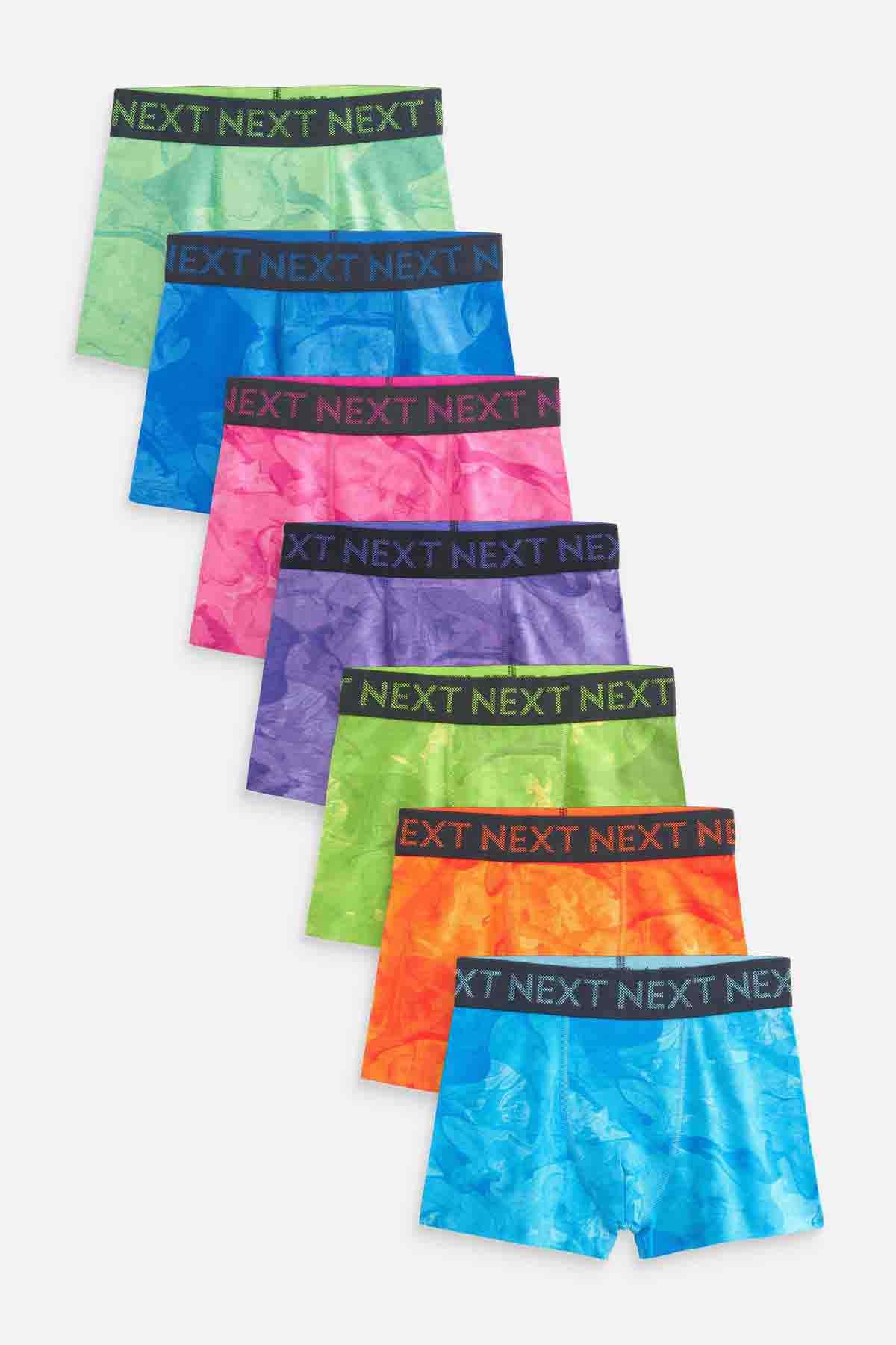 Pack of colorful NEXT boxer briefs with elastic logo waistband