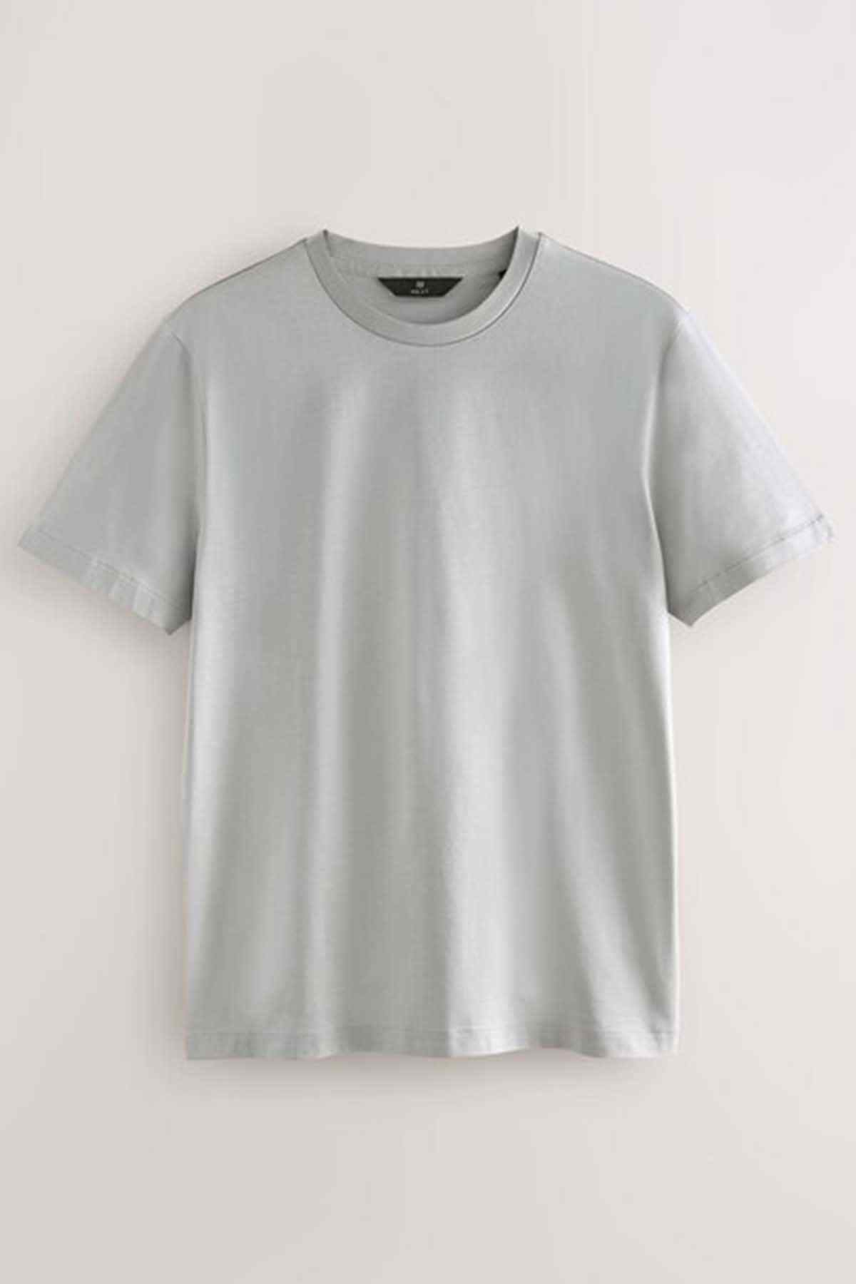 NEXT grey crew neck t-shirt, short sleeve, laid-flat front