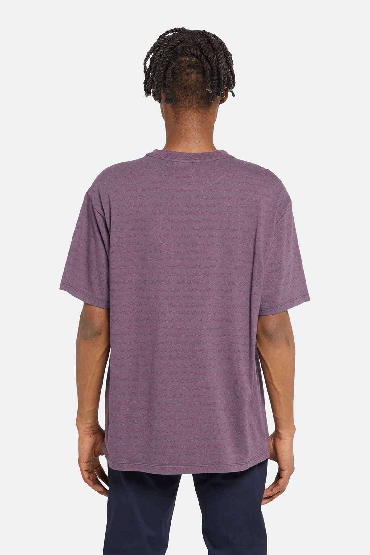 Levi's purple crew-neck t-shirt, back view