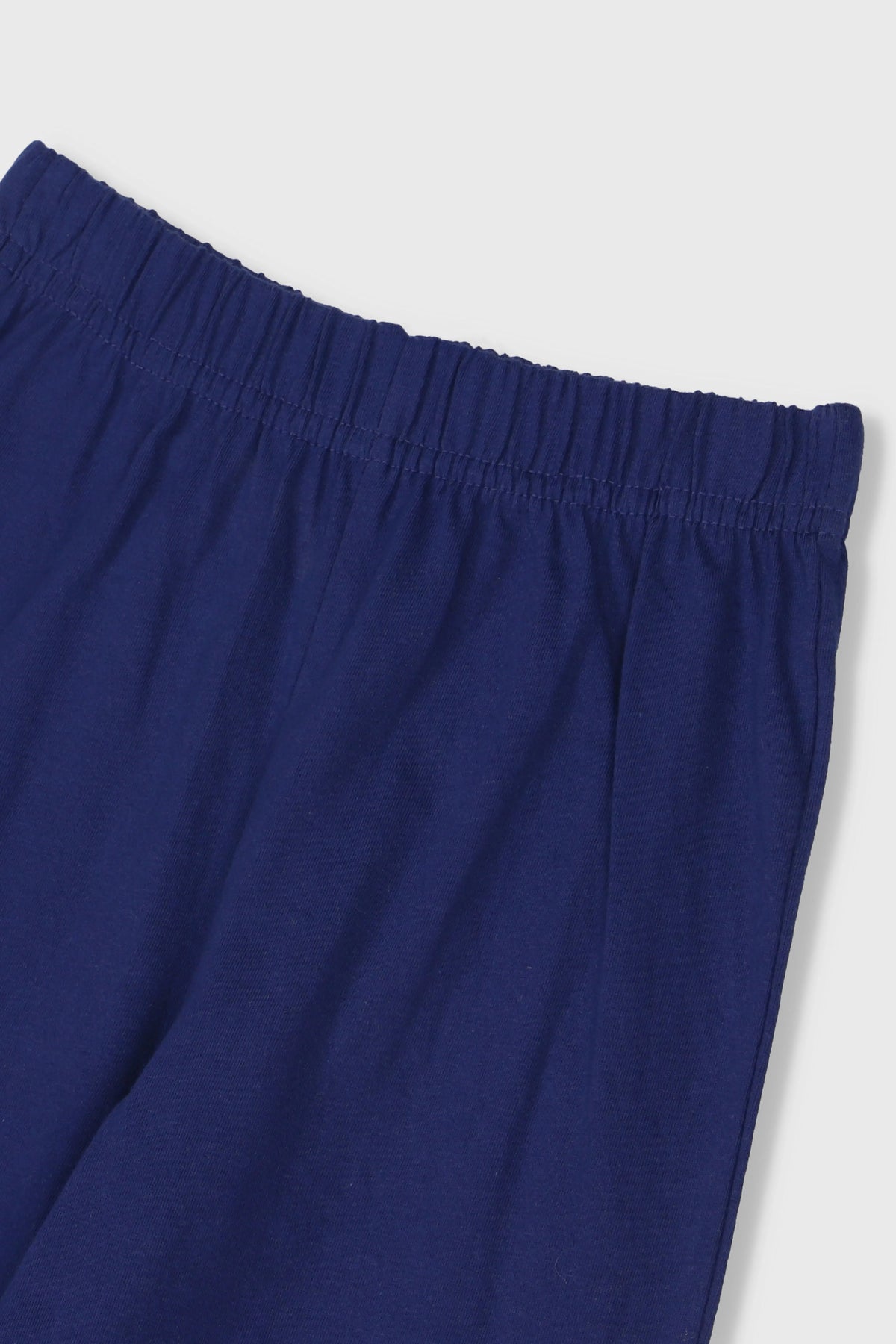 Navy pants with elastic waistband