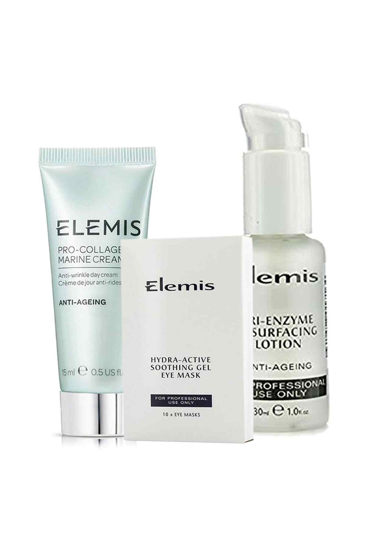 Elemis skincare duo: cream tube and pump bottle for face and eye care