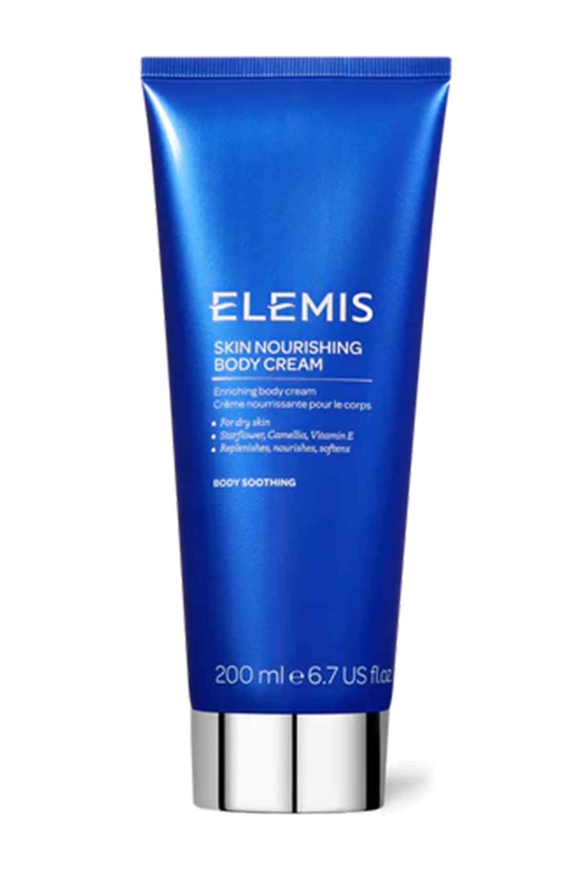 Elemis skin nourishing body cream, blue squeeze tube, 200 ml