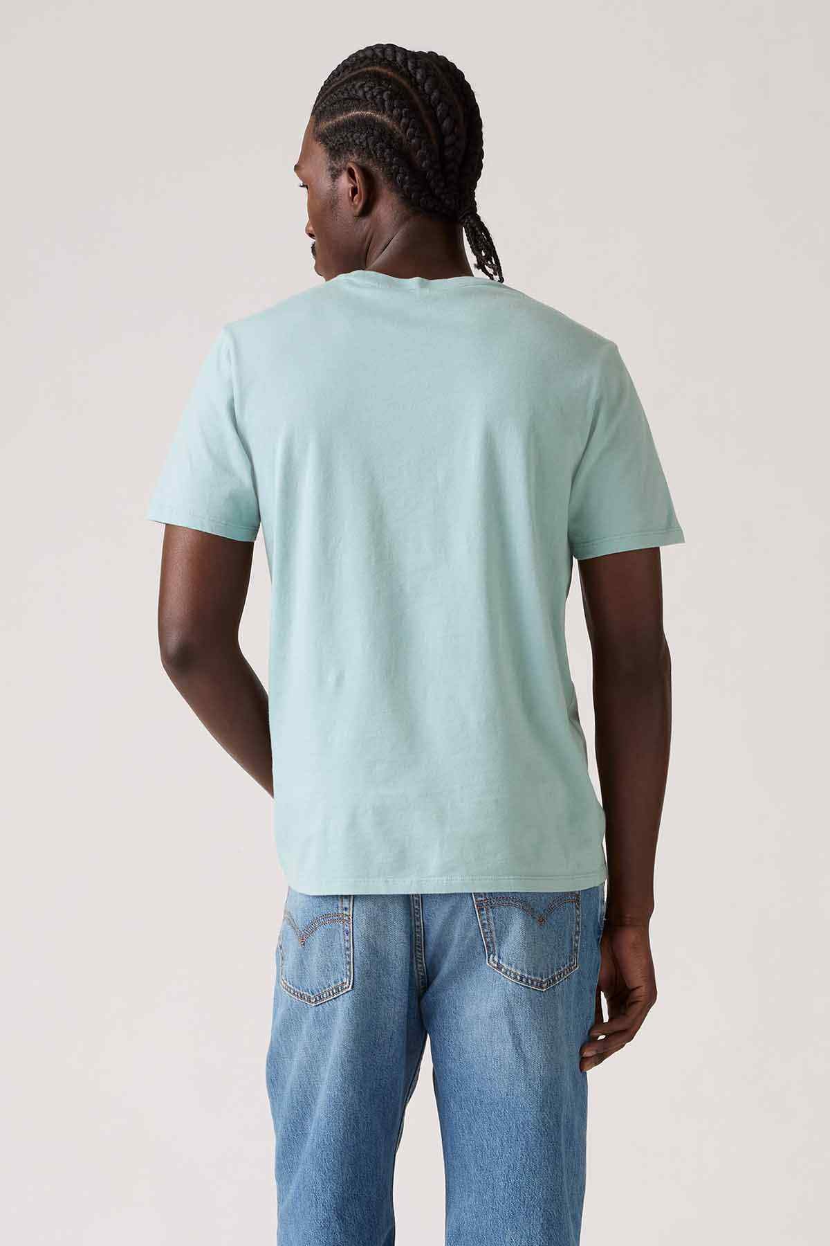 Levi's mint crew-neck T-shirt, back view