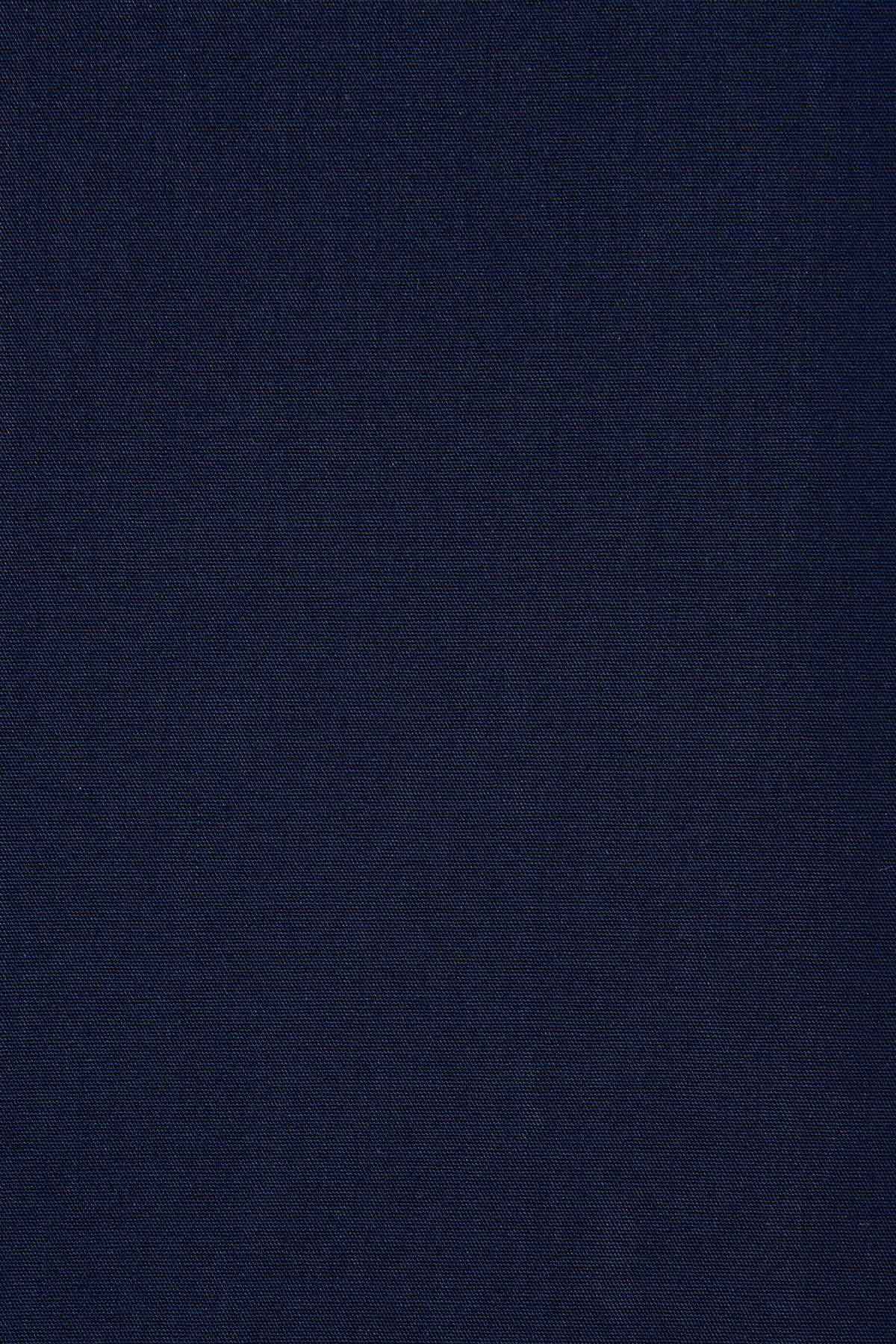 Men's dark blue dress shirt fabric close-up