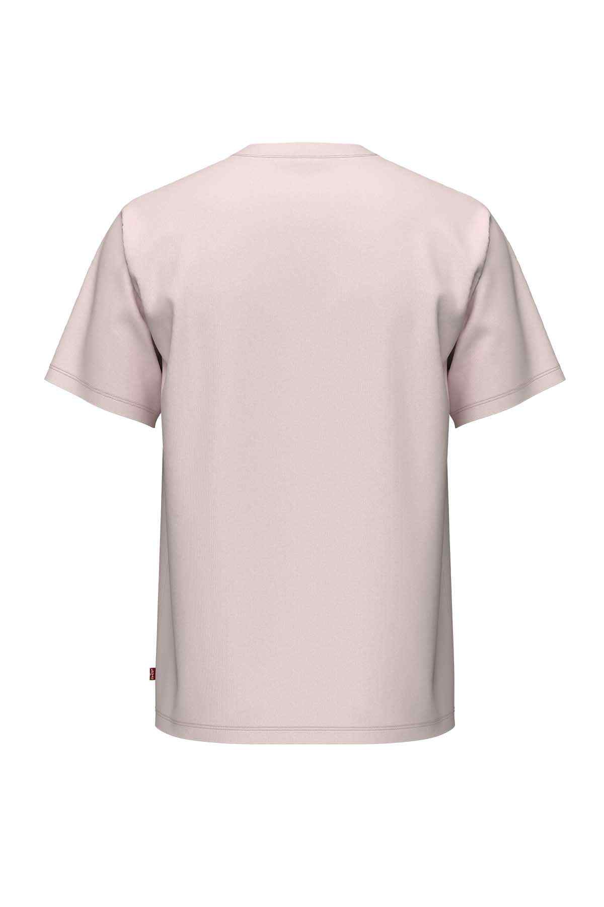 Levi's pink crew-neck short-sleeve T-shirt, back view