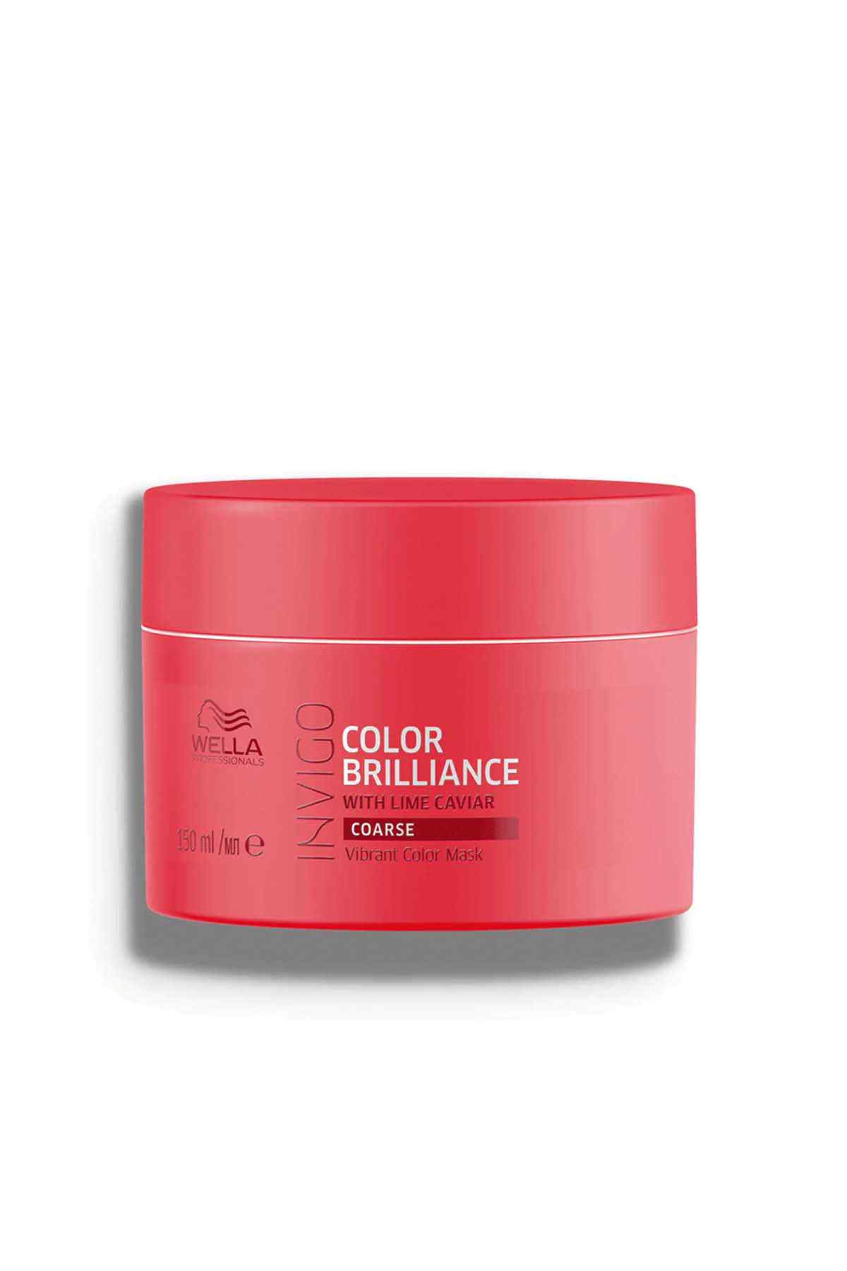 Wella Color Brilliance hair color mask in red plastic jar with gold lettering