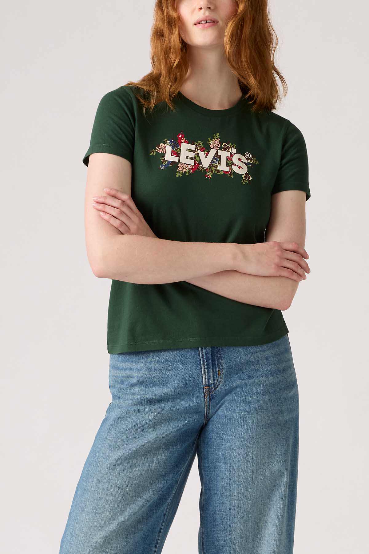 Green Levi's logo T-shirt, crew neck, short sleeves