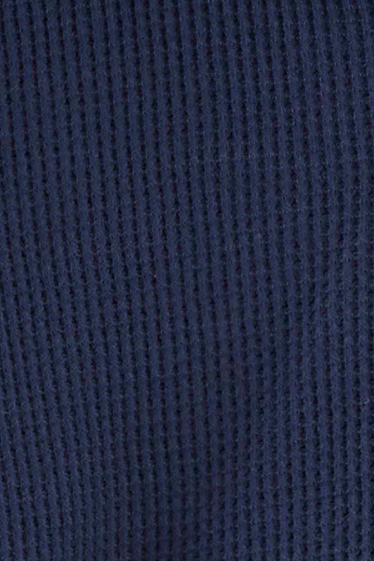 Navy textured knit hoodie fabric