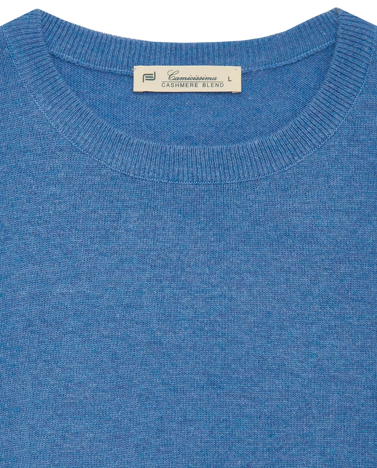 Camicissima cashmere-blend crewneck sweater neckline close-up