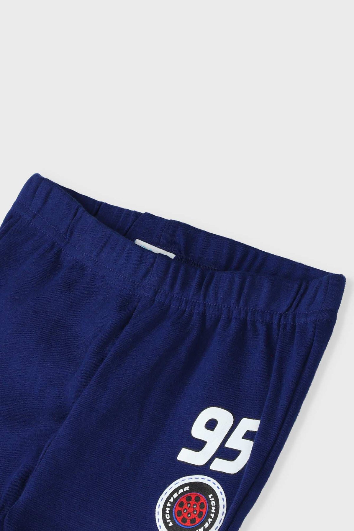 DISNEY navy jogger pants with elastic waist and '95' emblem
