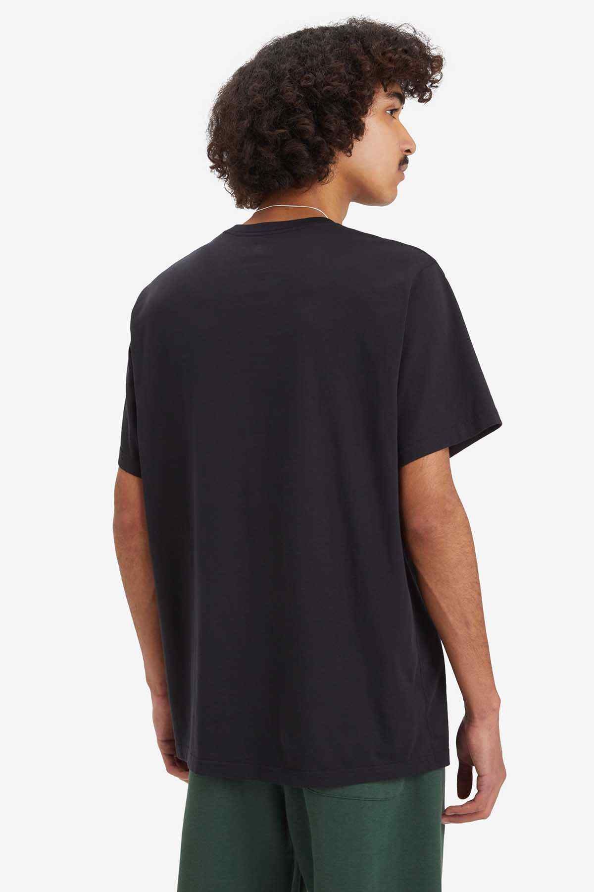 Levi's black crewneck T-shirt, back view