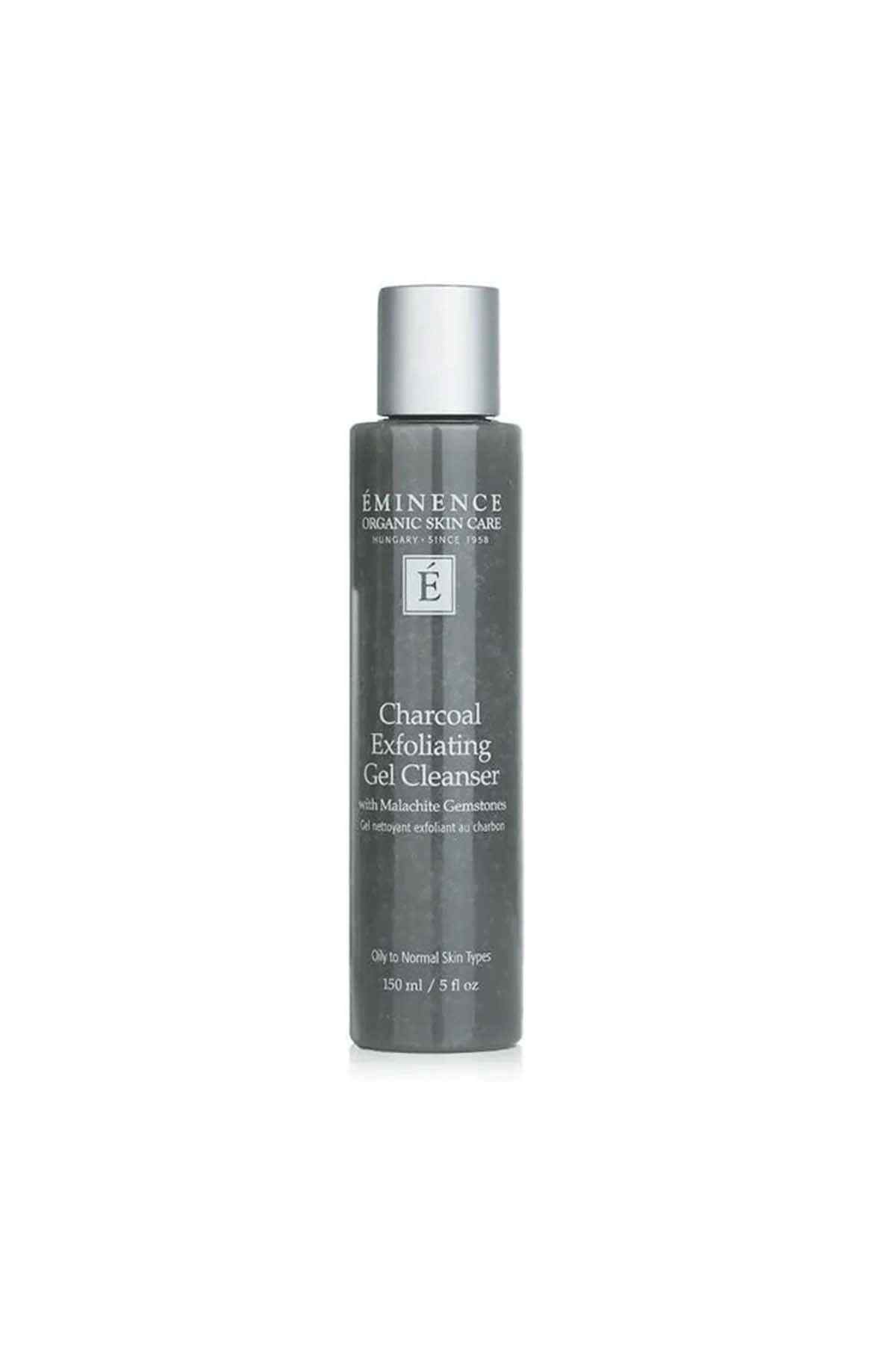 Eminence charcoal exfoliating gel cleanser bottle, pump-top, 150 ml