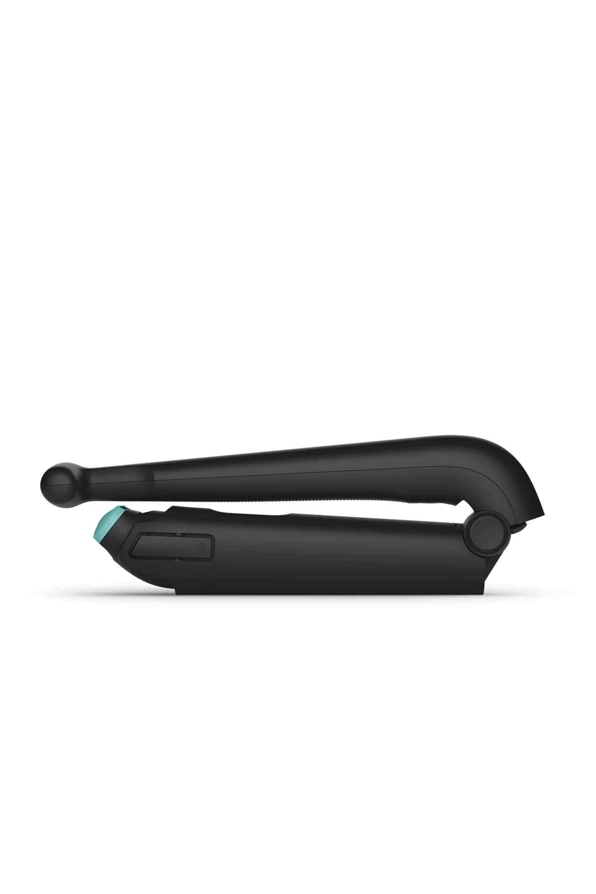 Black Philips electric trimmer side profile with blue accent details
