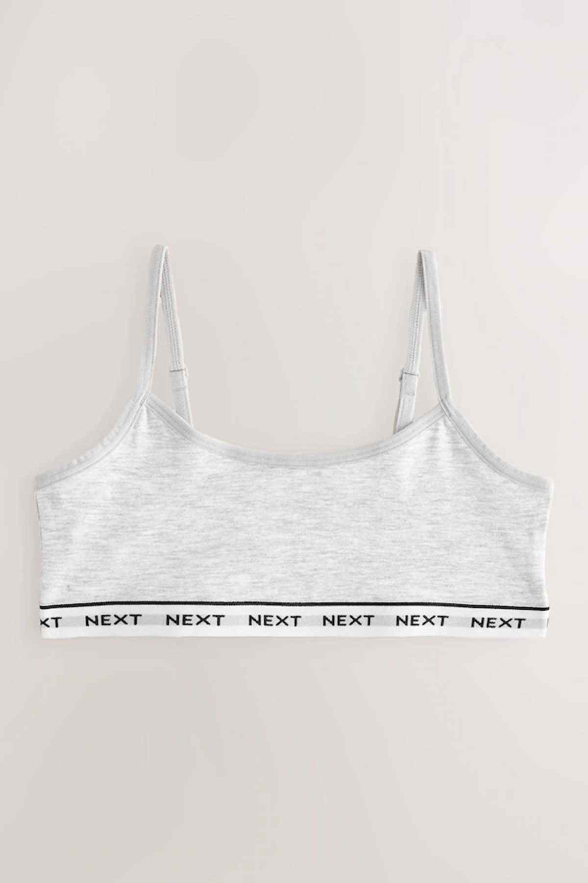 Light gray NEXT logo-trim camisole set with spaghetti straps and scoop neckline