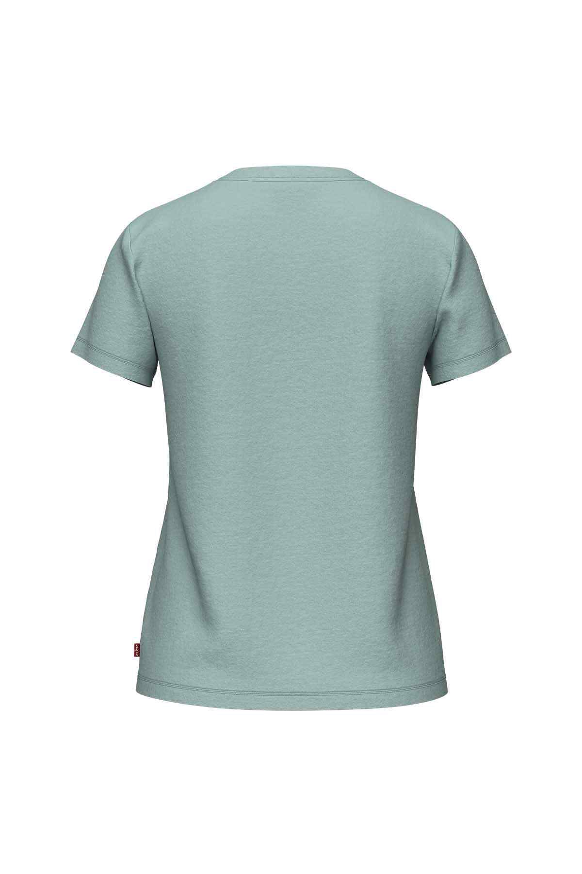 Levi's short-sleeve T-shirt, crew neck, light gray-green back view.