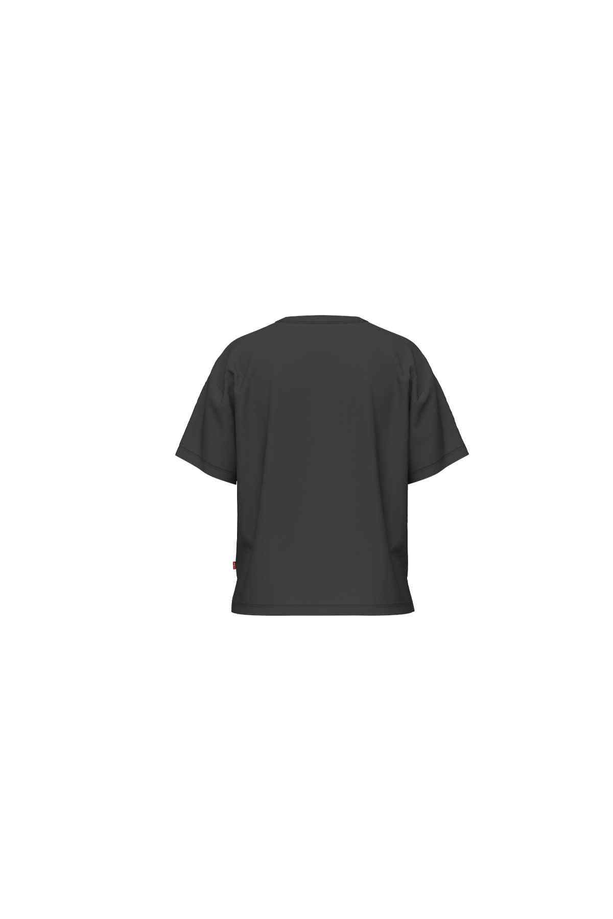 Levi's black back T-shirt, plain short-sleeve crew neck