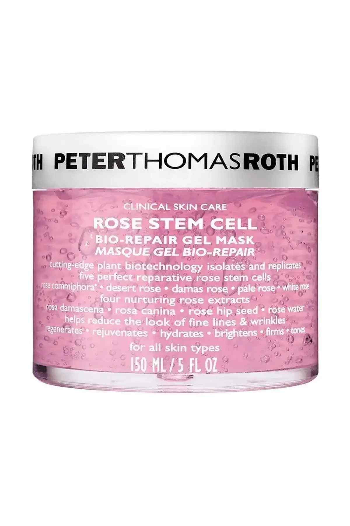 Peter Thomas Roth Rose Stem Cell gel mask jar, pink