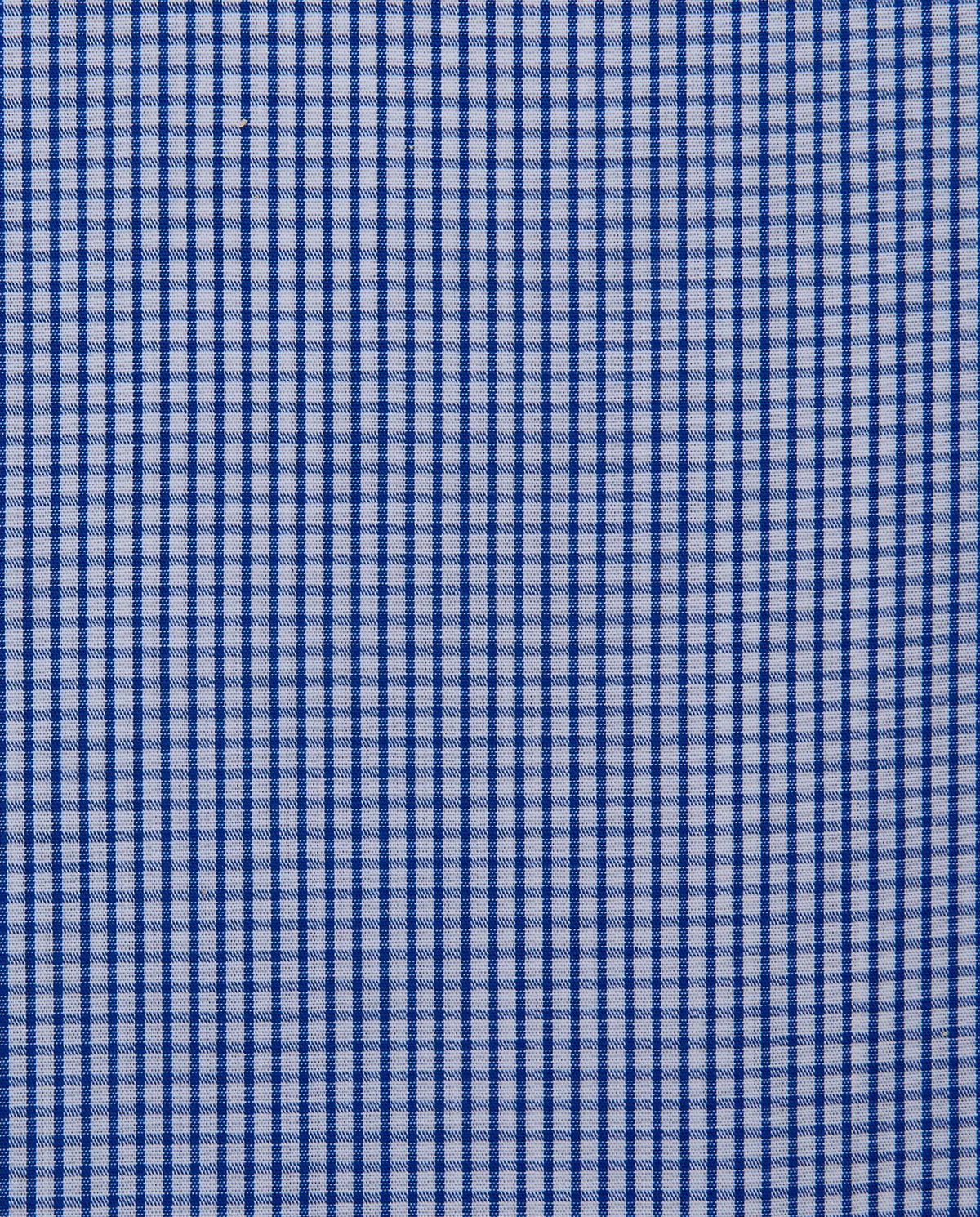 Blue check dress shirt fabric pattern with fine grid lines