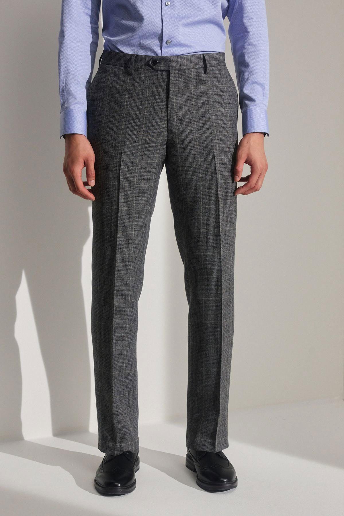 NEXT Slim Fit Prince Of Wales Check Suit Trousers - Shop at AK Galleria image.