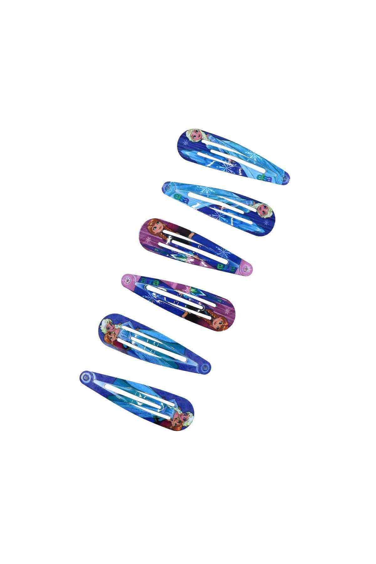 Disney multicolor character hair clip set with blue snap barrettes
