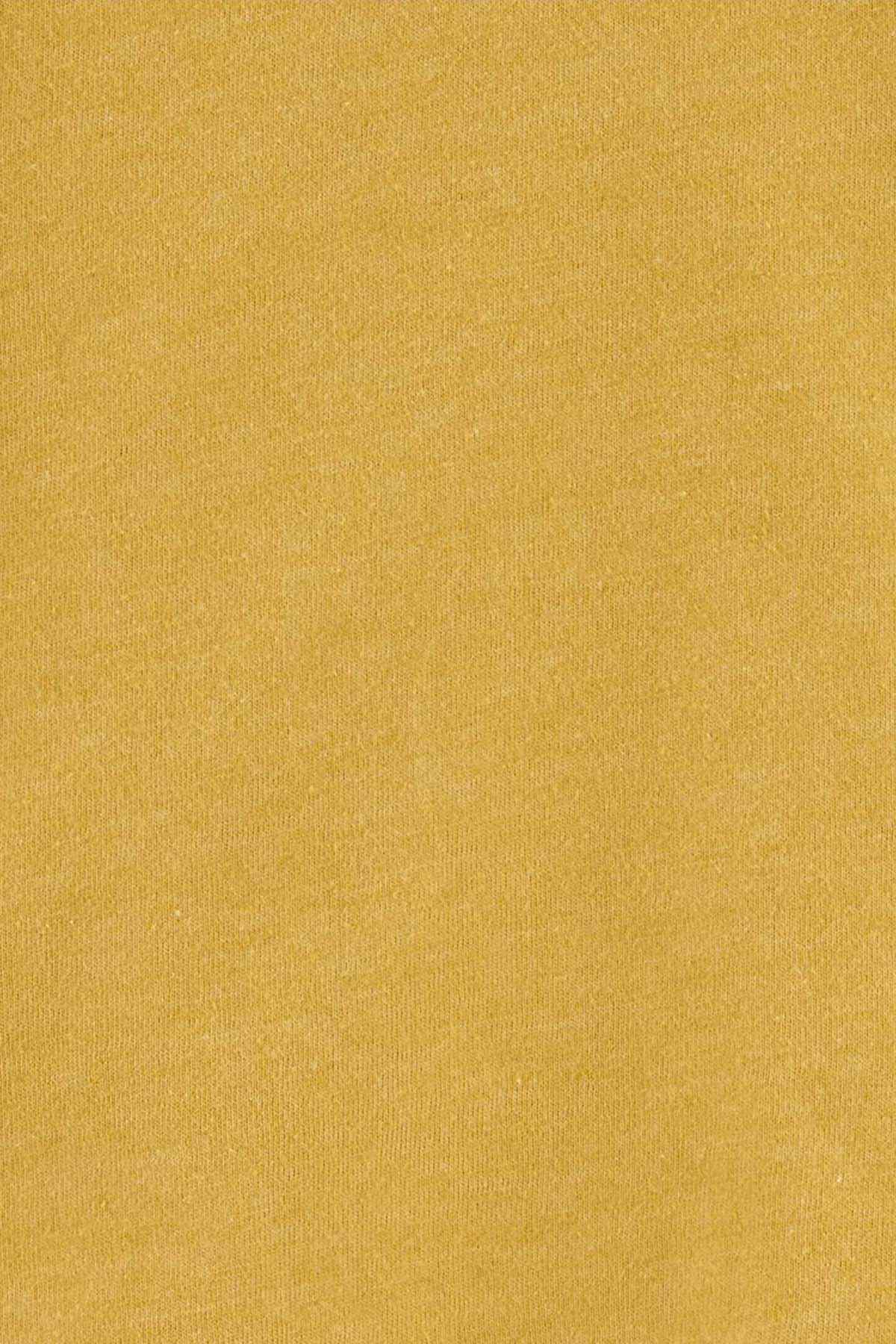 Yellow knit fabric close-up