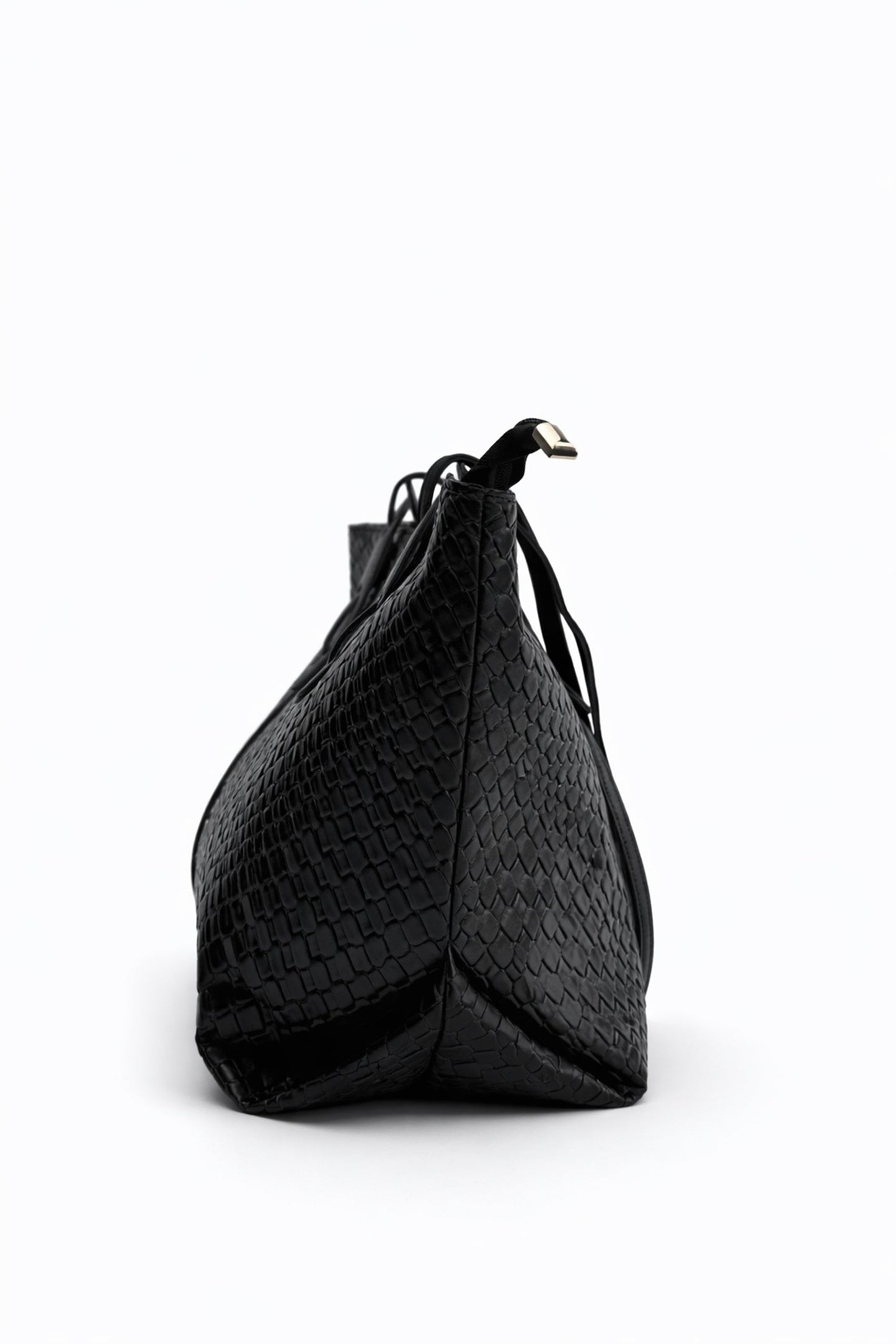 Black Textured Oversized Tote Bag - Hustle N Holla