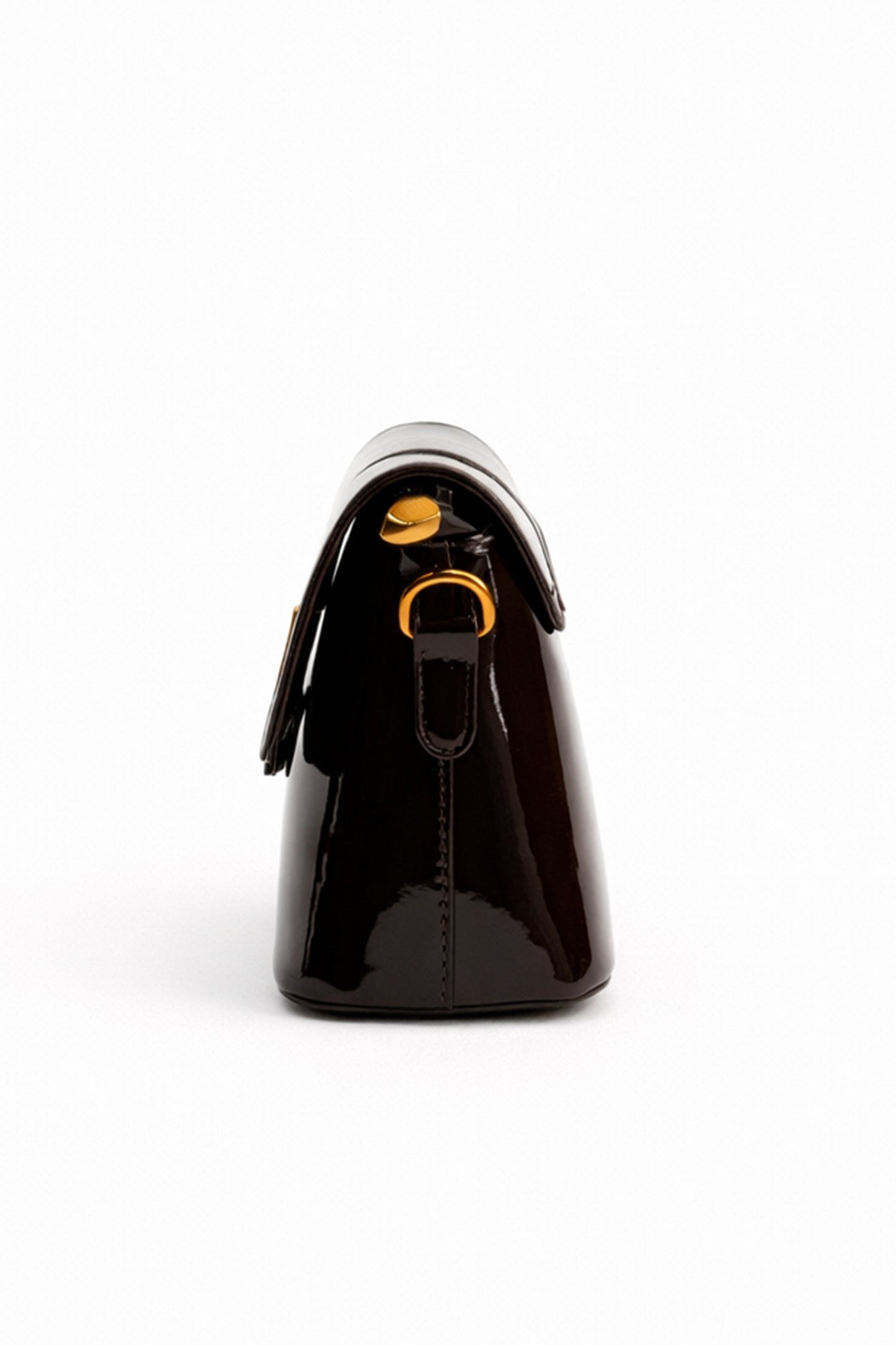 Dark Brown PU Clutch Bag with Strap - Hustle N Holla