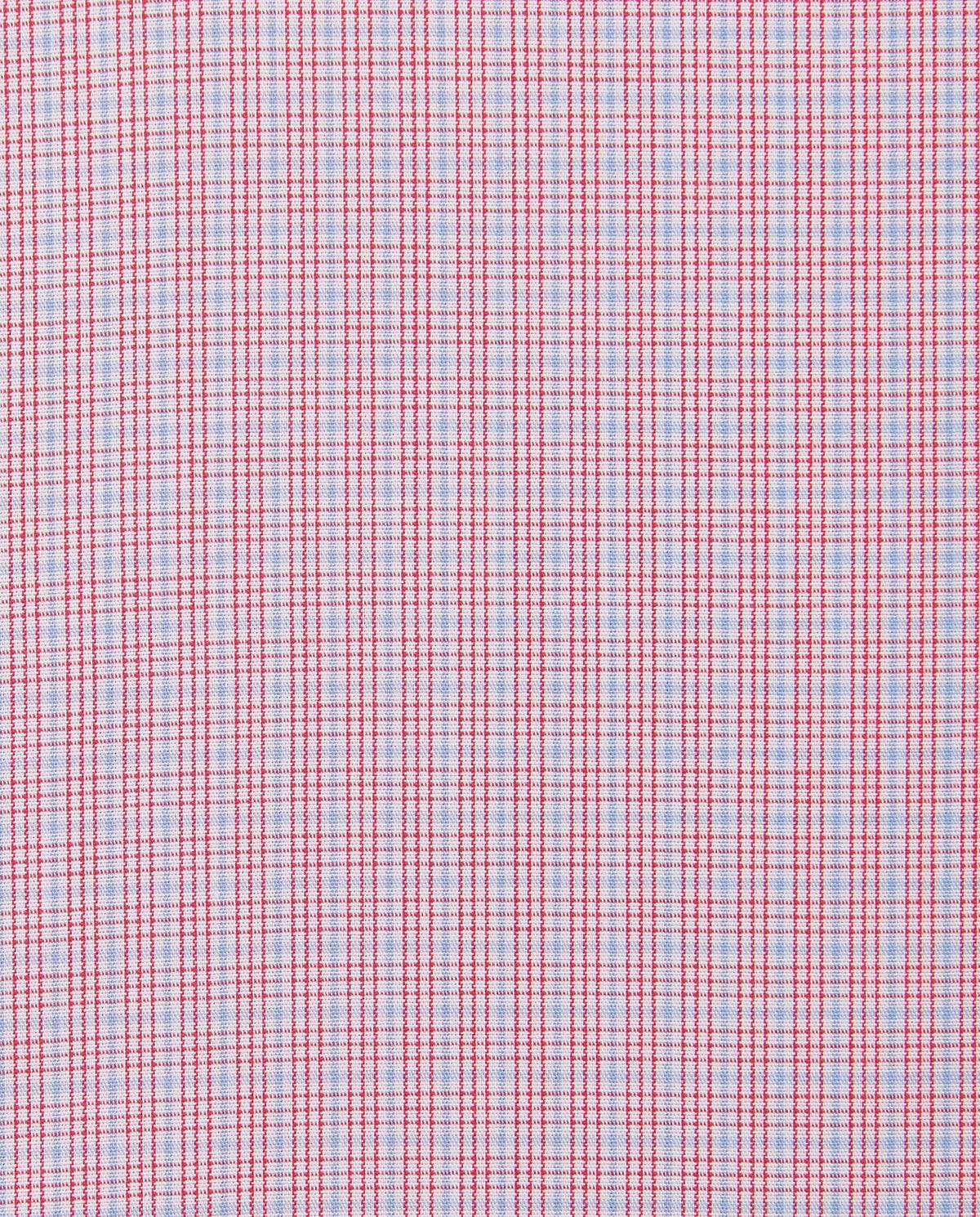 Camicissima pink fabric with red grid check pattern