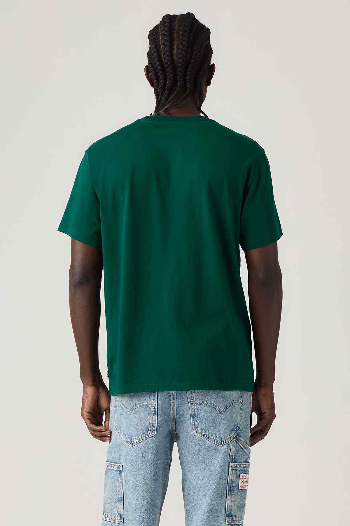 Levi's dark green T-shirt back view