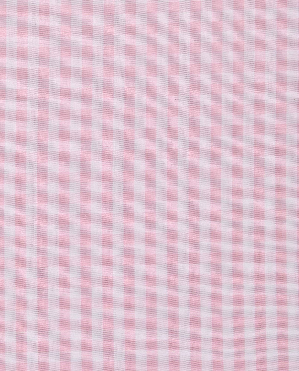 Camicissima pink gingham dress shirt fabric with check pattern