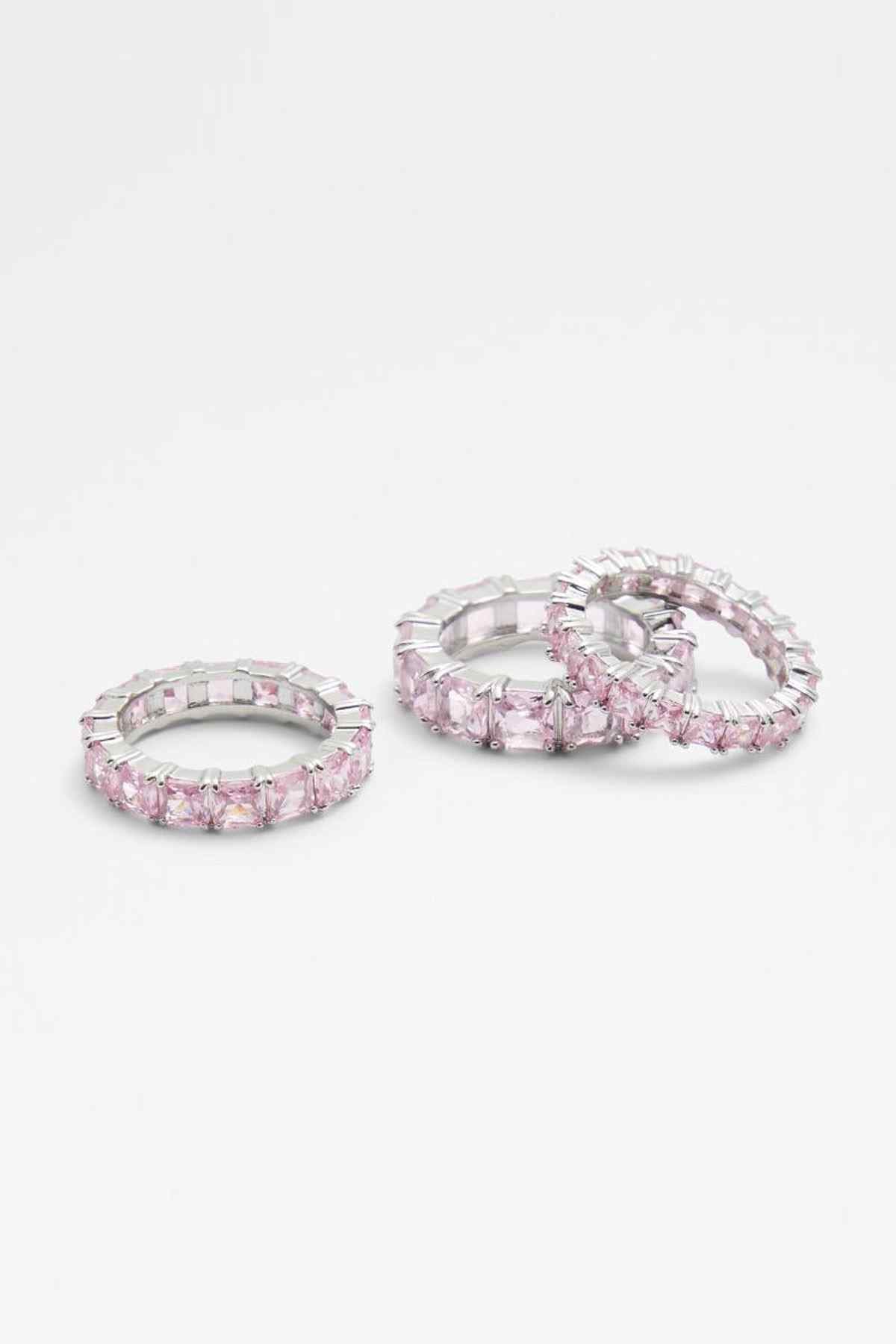 ALDO fuchsia beaded bracelets, two hoop bangles with rhinestone-like trim
