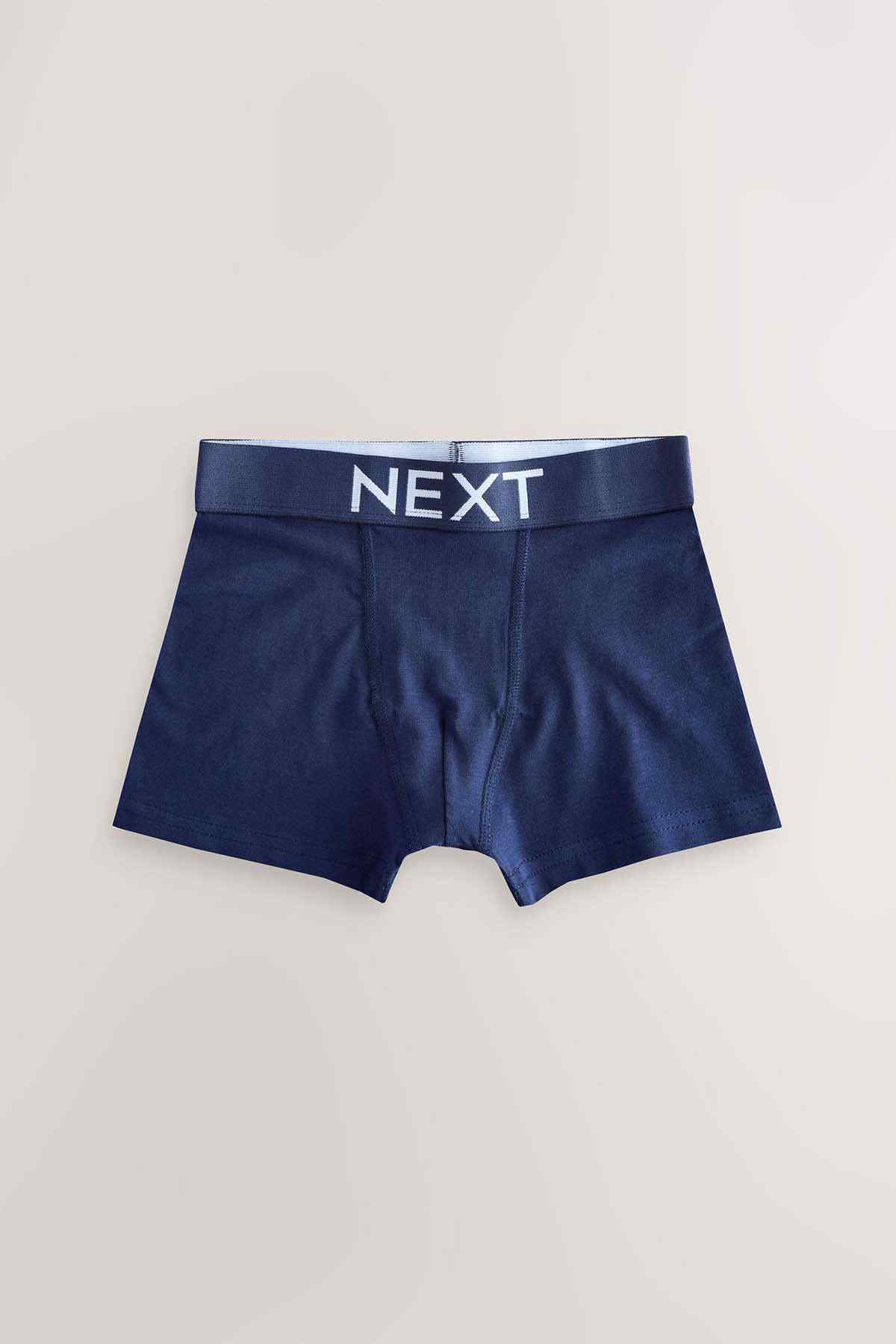 Navy boxer shorts with logo waistband