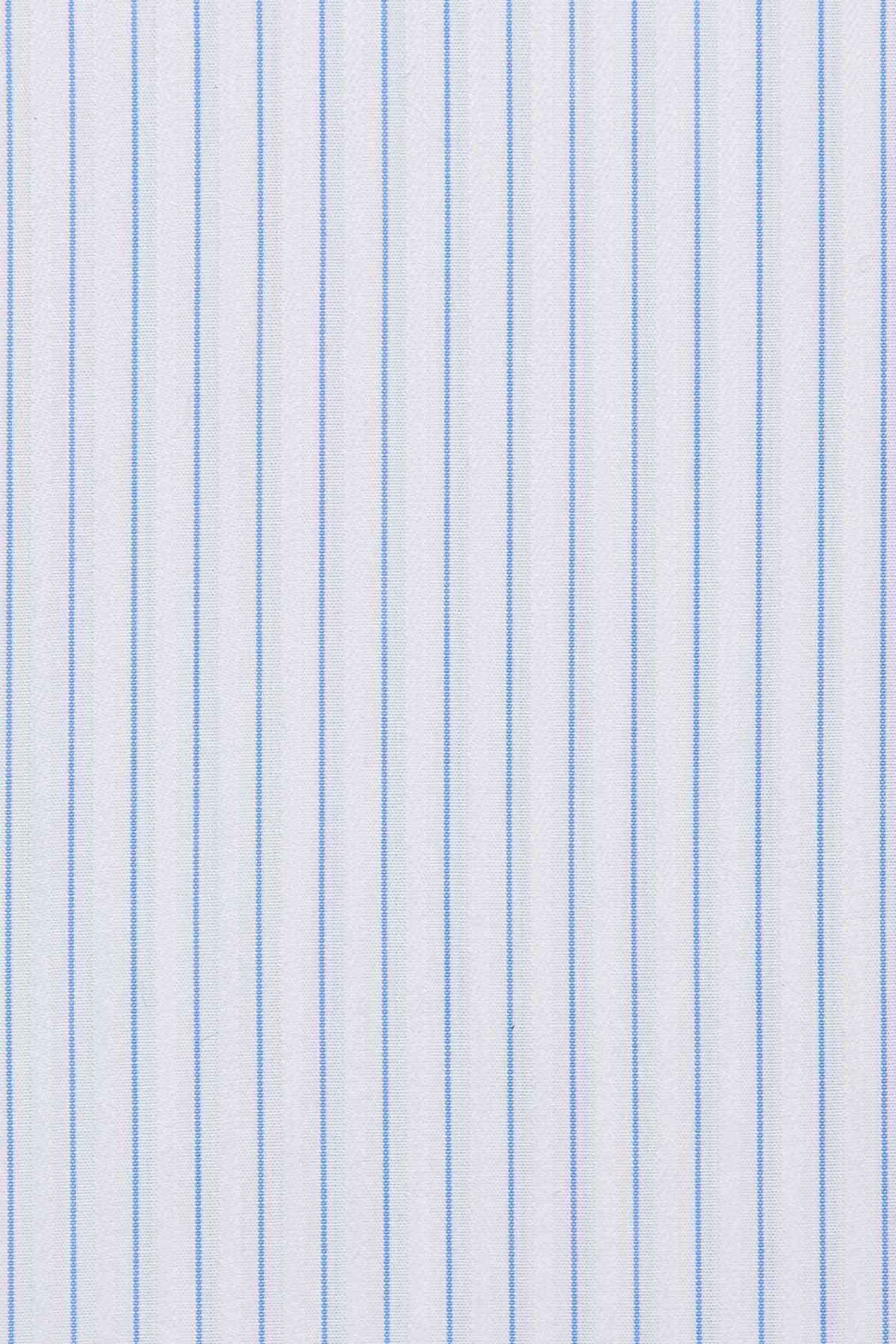 Light blue vertical striped fabric panel