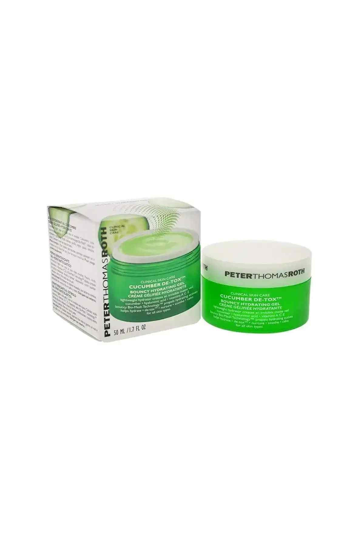 Peter Thomas Roth skincare cream jar with lid and box, green label