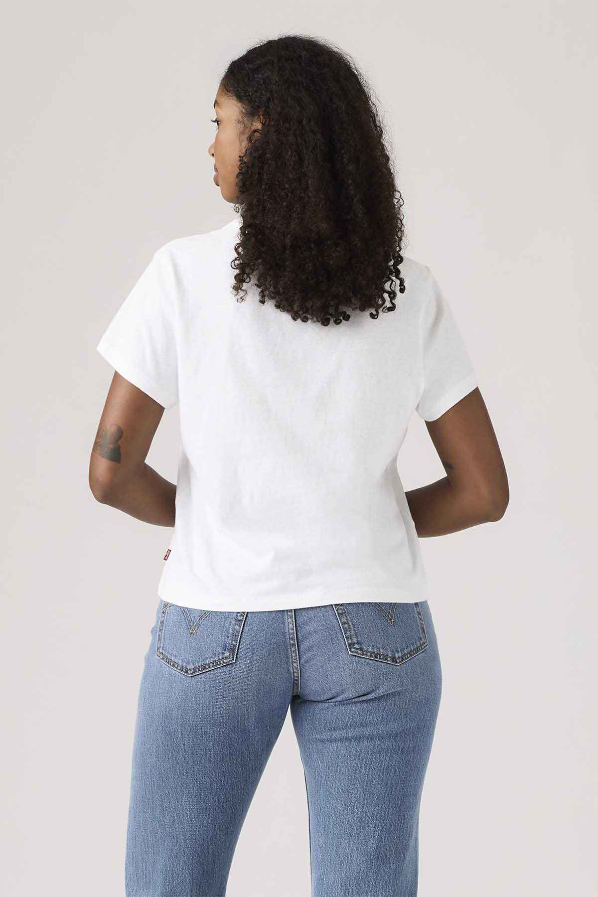 Levi's white crewneck T-shirt, back view