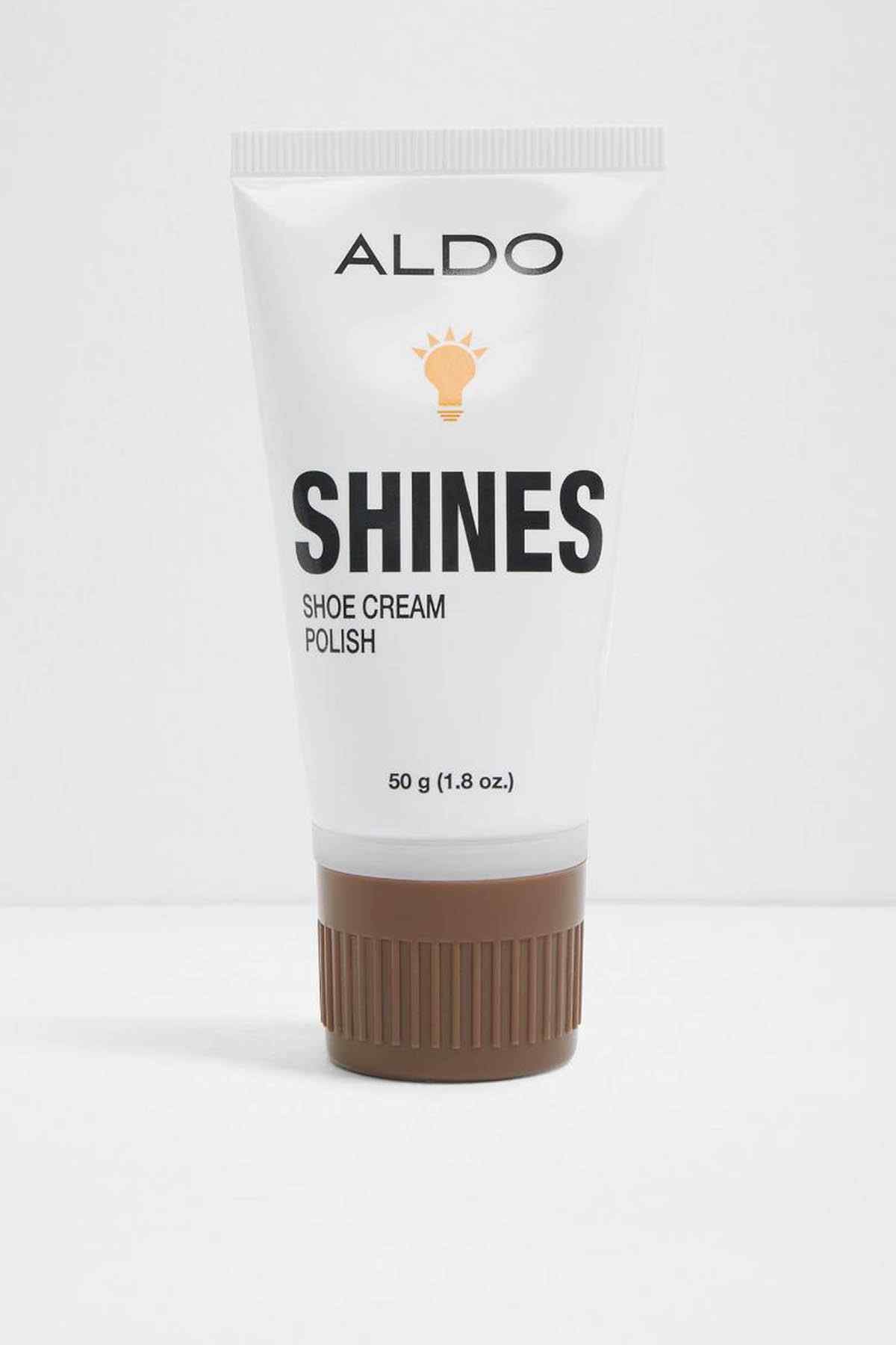 ALDO SHINES shoe cream polish tube with dark brown cap