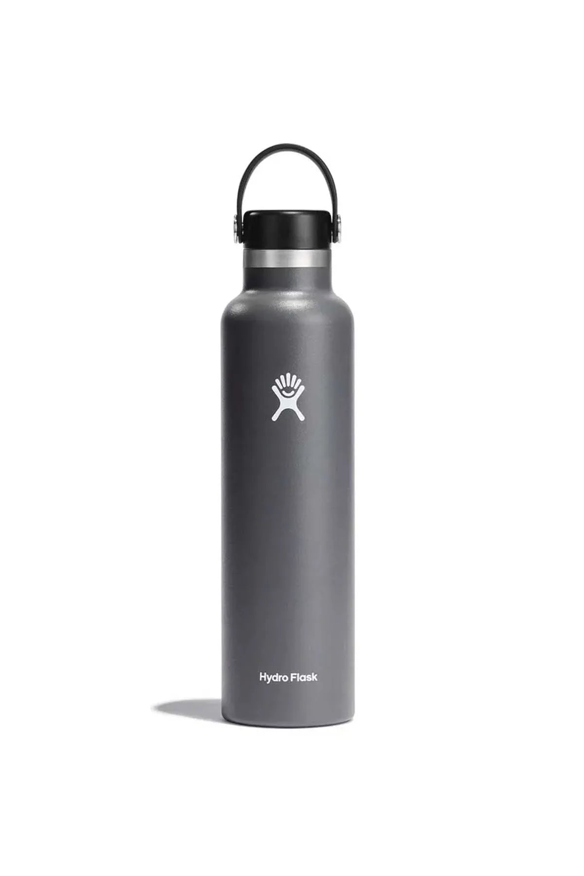 Grey Hydro Flask water bottle with carry handle and lid