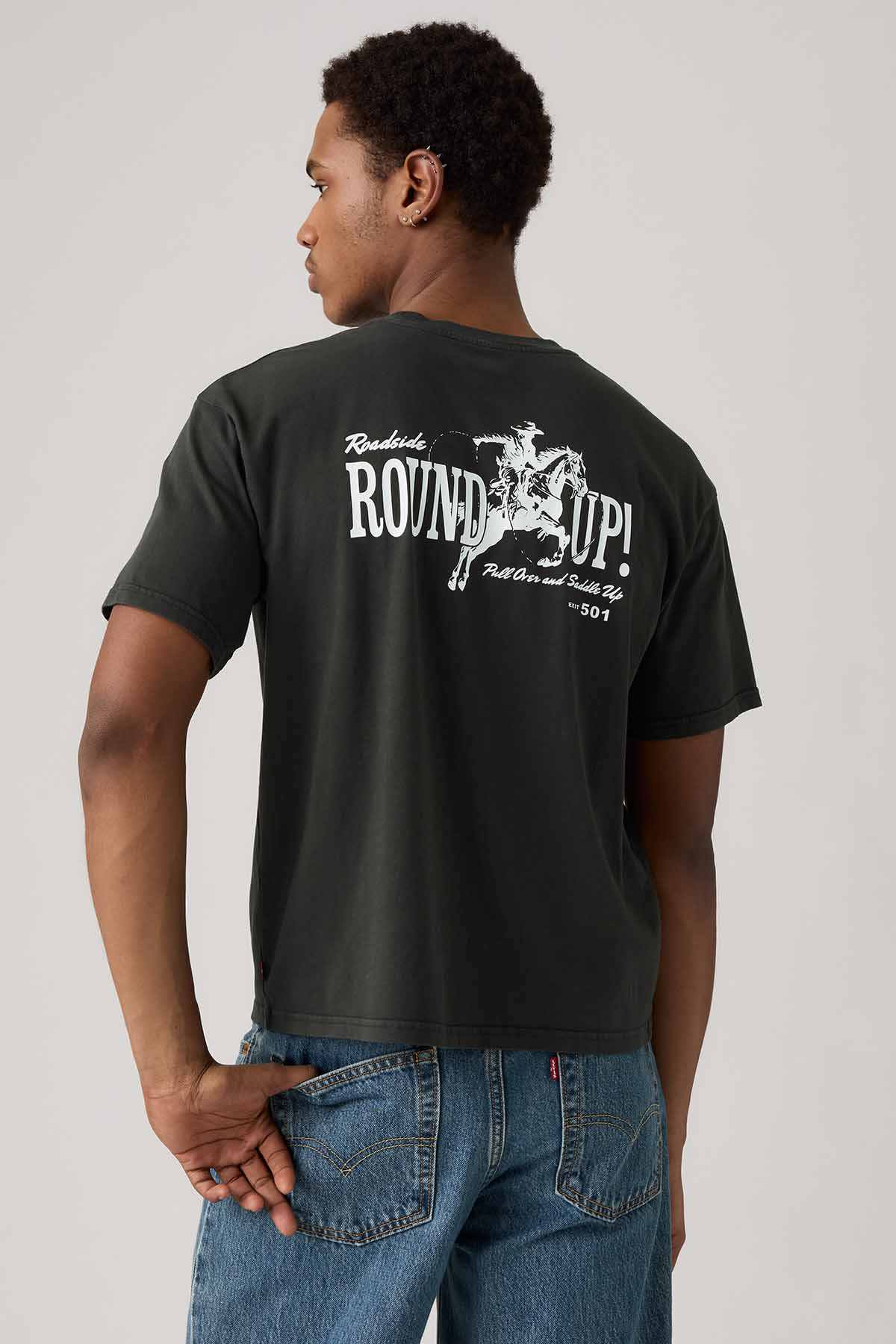 Levi's dark green graphic T-shirt with large back print