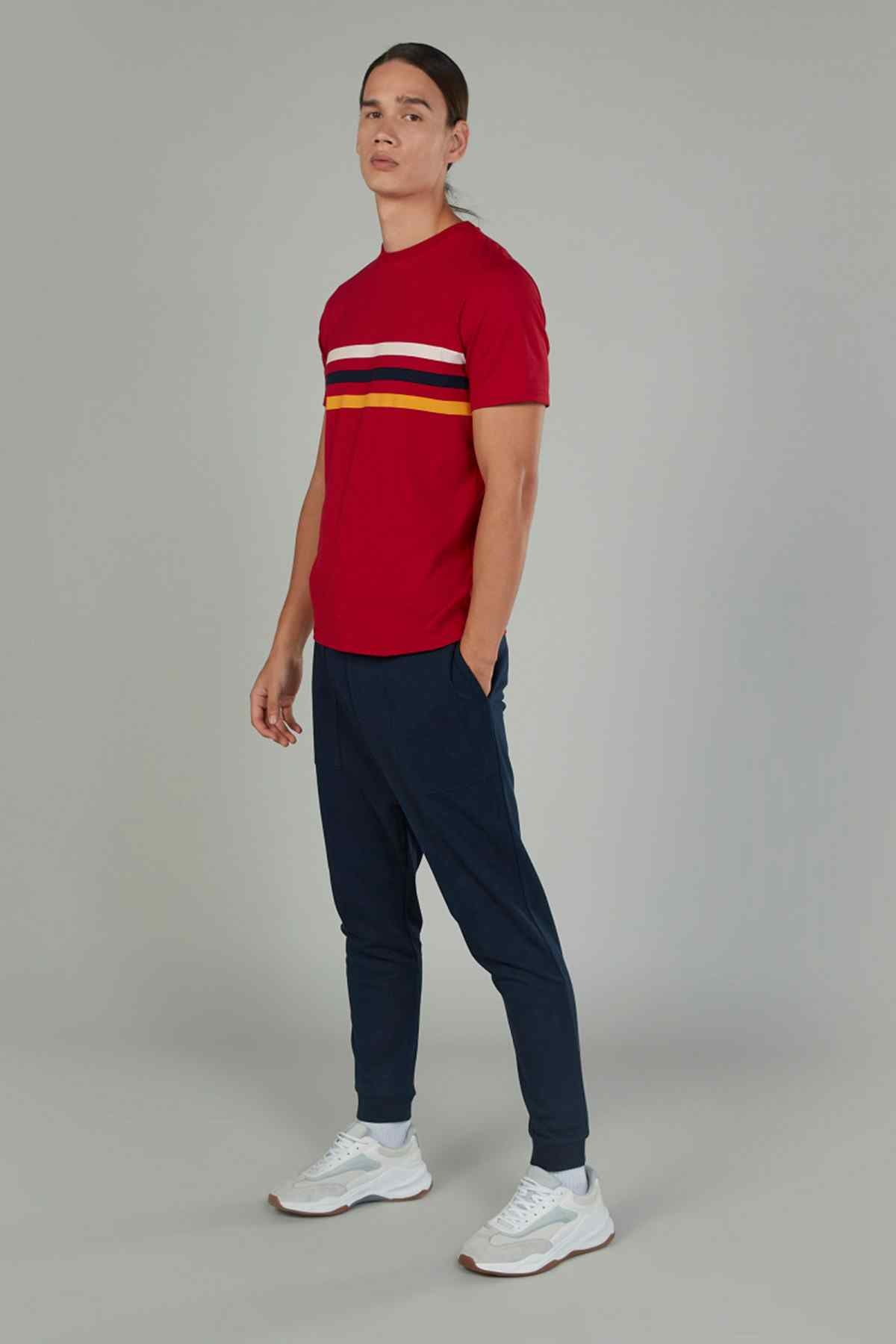 Splash jogger pants, dark navy, relaxed fit with cuffed ankles and side pockets