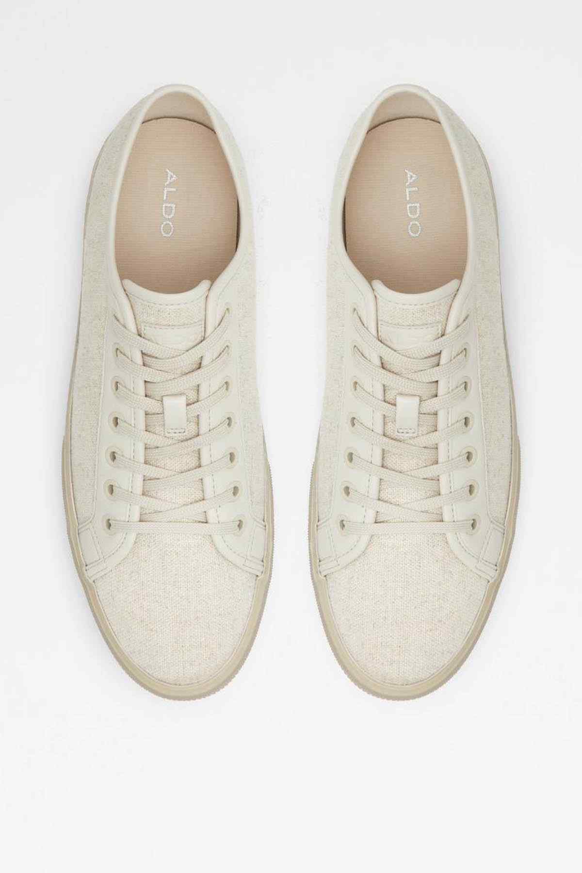 ALDO bone lace-up sneakers, pair view showing ALDO logo on insoles