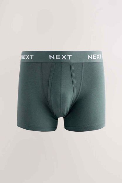 NEXT dark green boxer shorts with NEXT logo elastic waistband