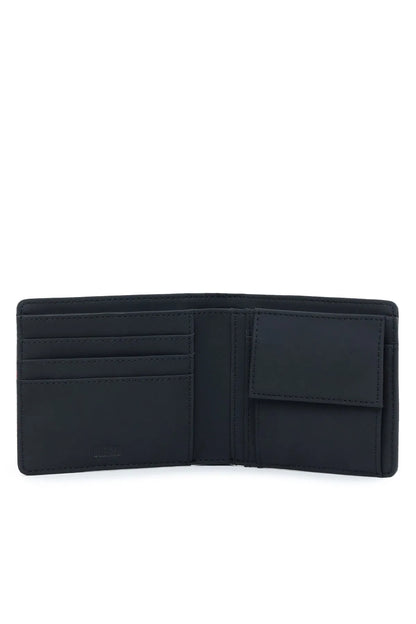 Black wallet interior with card slots and billfold
