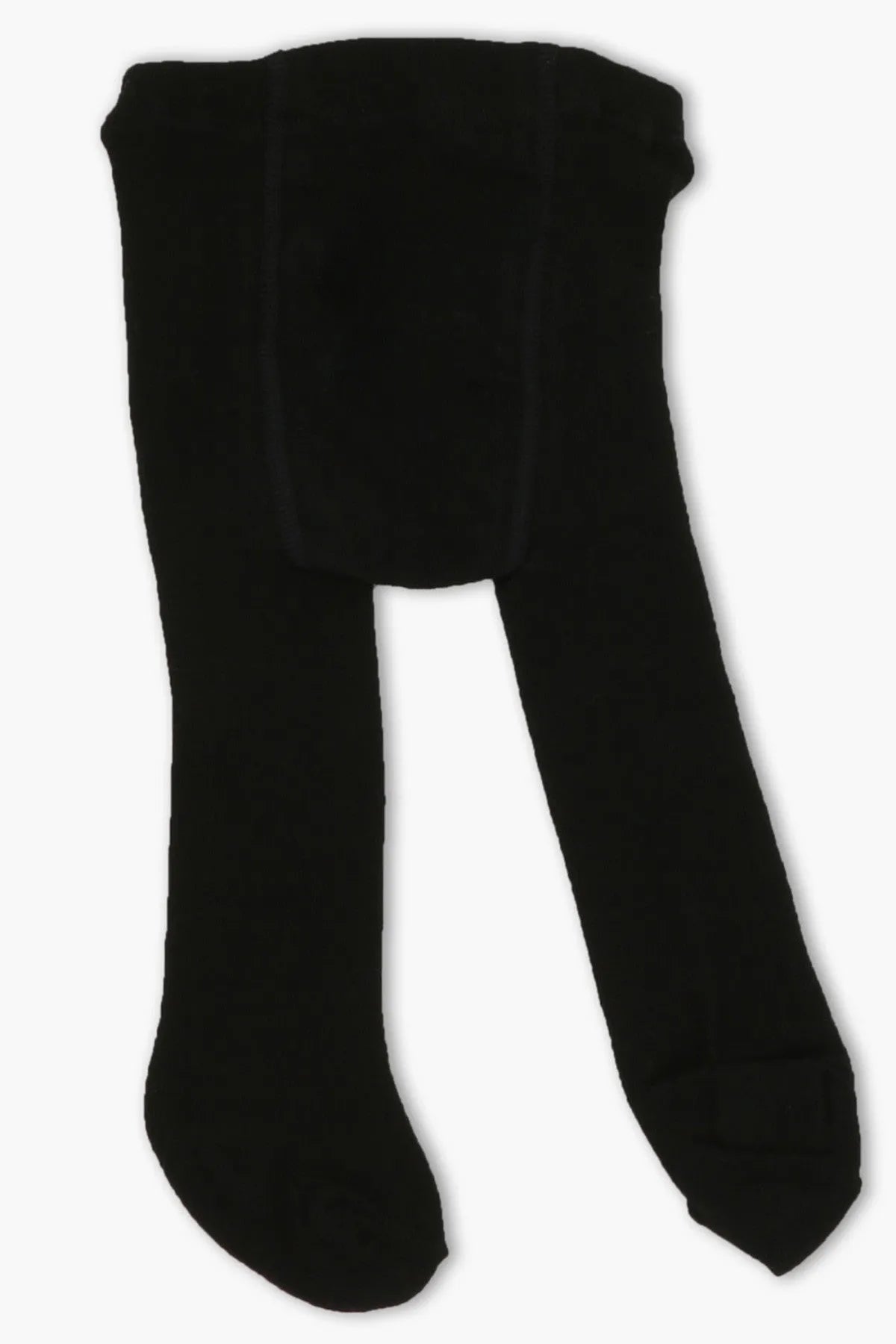 Black baby tights with smooth stretch leg panels