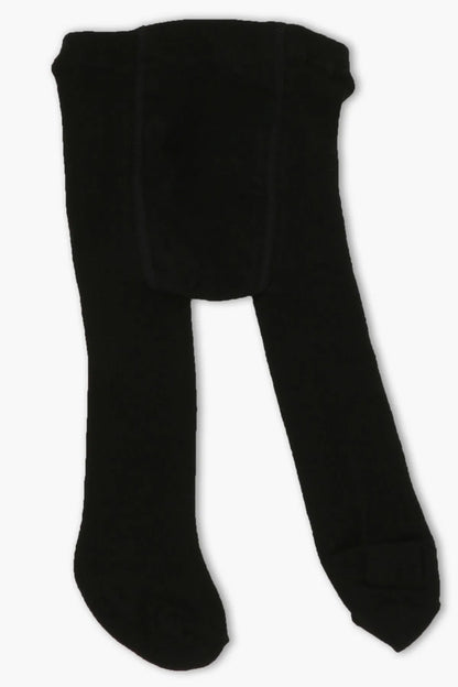 Black baby tights with smooth stretch leg panels