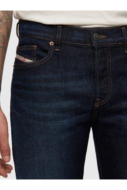 Diesel dark blue jeans front coin pocket and stitched seam detail